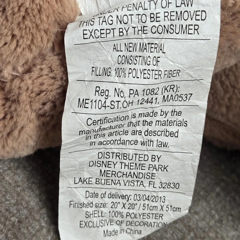 Disney Parks Toy Story Bullseye Horse Plush Folding Pillow 20x20 Brown Tan 2013